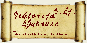 Viktorija LJubović vizit kartica